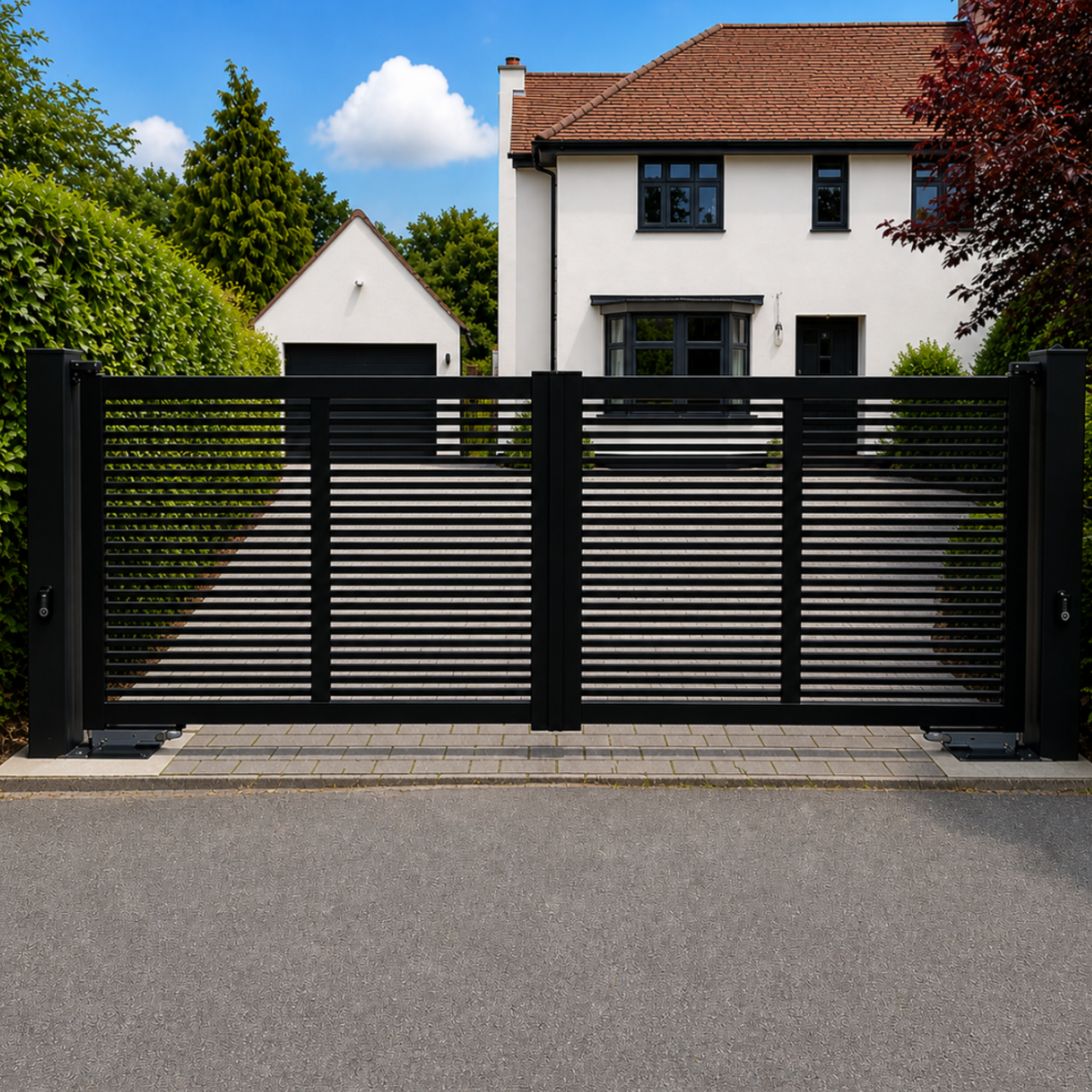 Aluminium Double Swing Gate 3.5m x 1.8m - BROOKS
