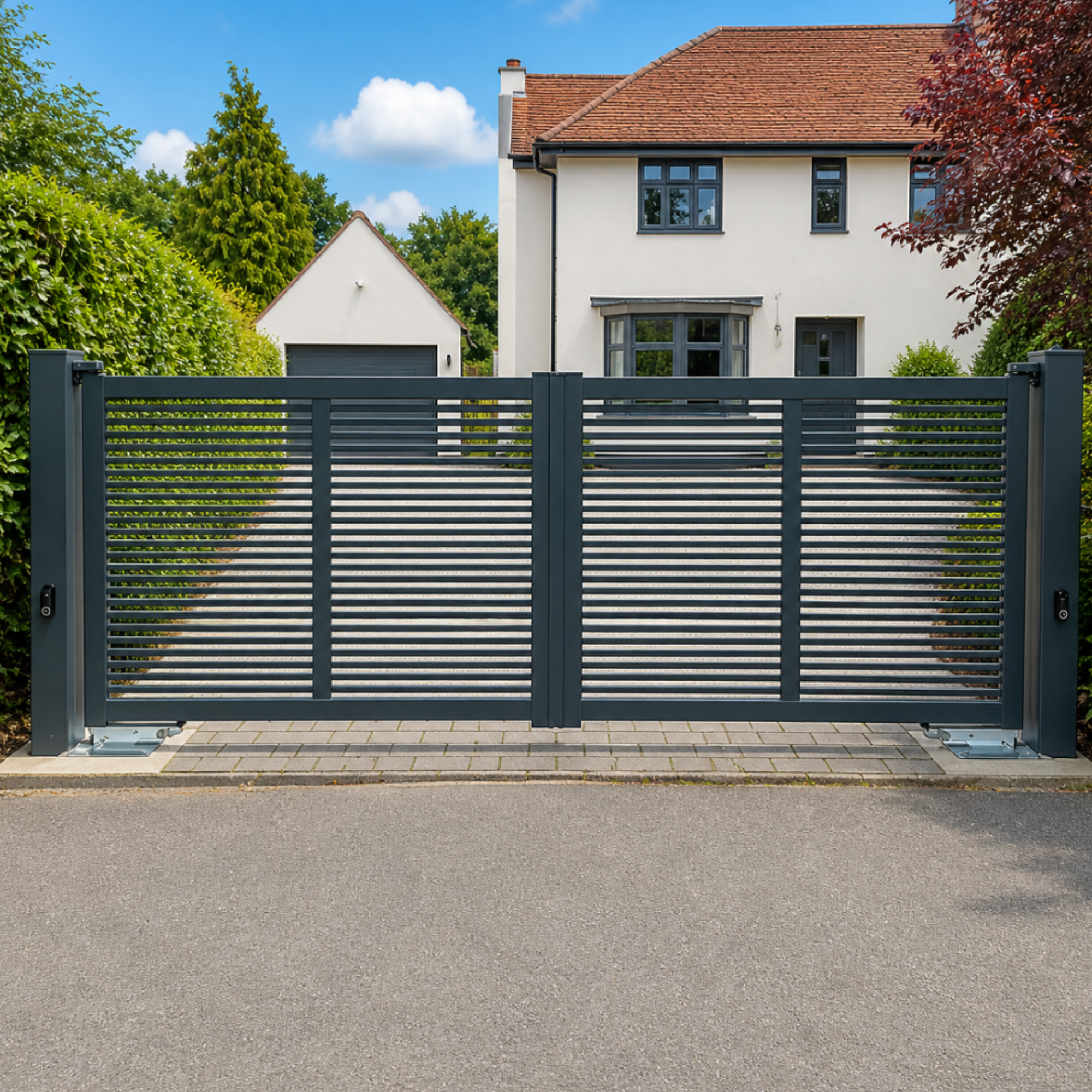 Aluminium Double Swing Gate 3.5m x 1.8m - BROOKS