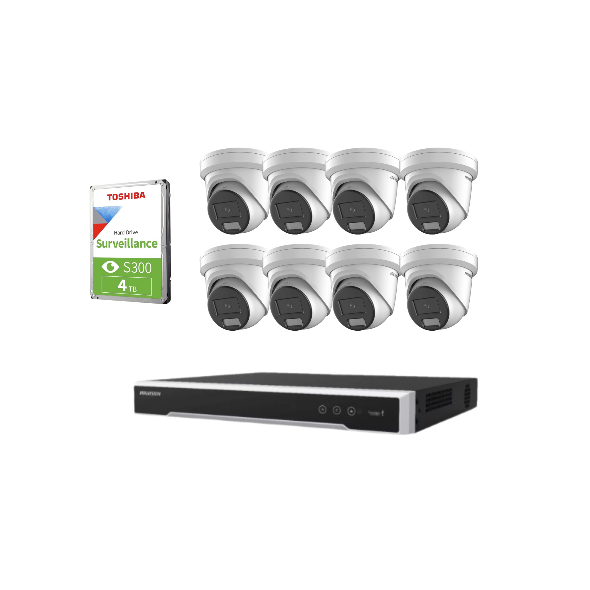 4K Hikvision 8 camera IP CCTV system 8MP