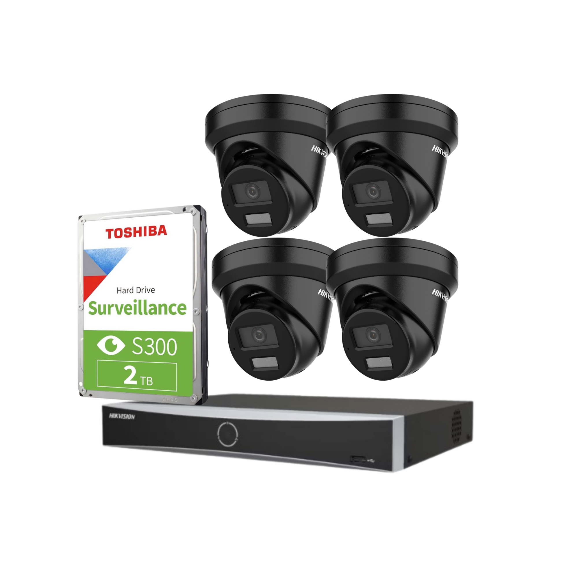4K Hikvision 4 camera IP CCTV system 8MP