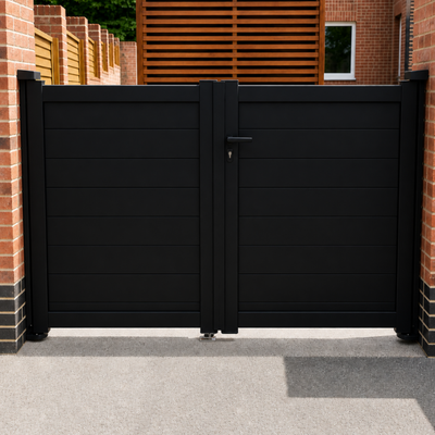 Aluminium Double Swing Gate 3.5m x 1.8m - AMY