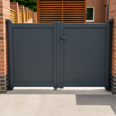 Aluminium Double Swing Gate 3.5m x 1.8m - AMY