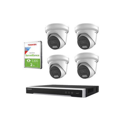 4K Hikvision 4 camera IP CCTV system 8MP