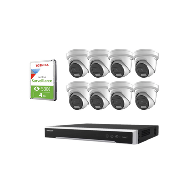 Hikvision 8 camera IP CCTV system 4MP