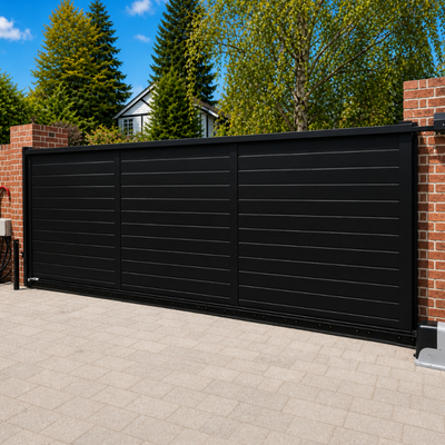 Aluminium Sliding Gate 3.2m x 1.8m Louvered - LEON