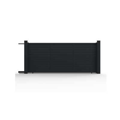 Aluminium Sliding Gate 3.2m x 1.8m Louvered - LEON