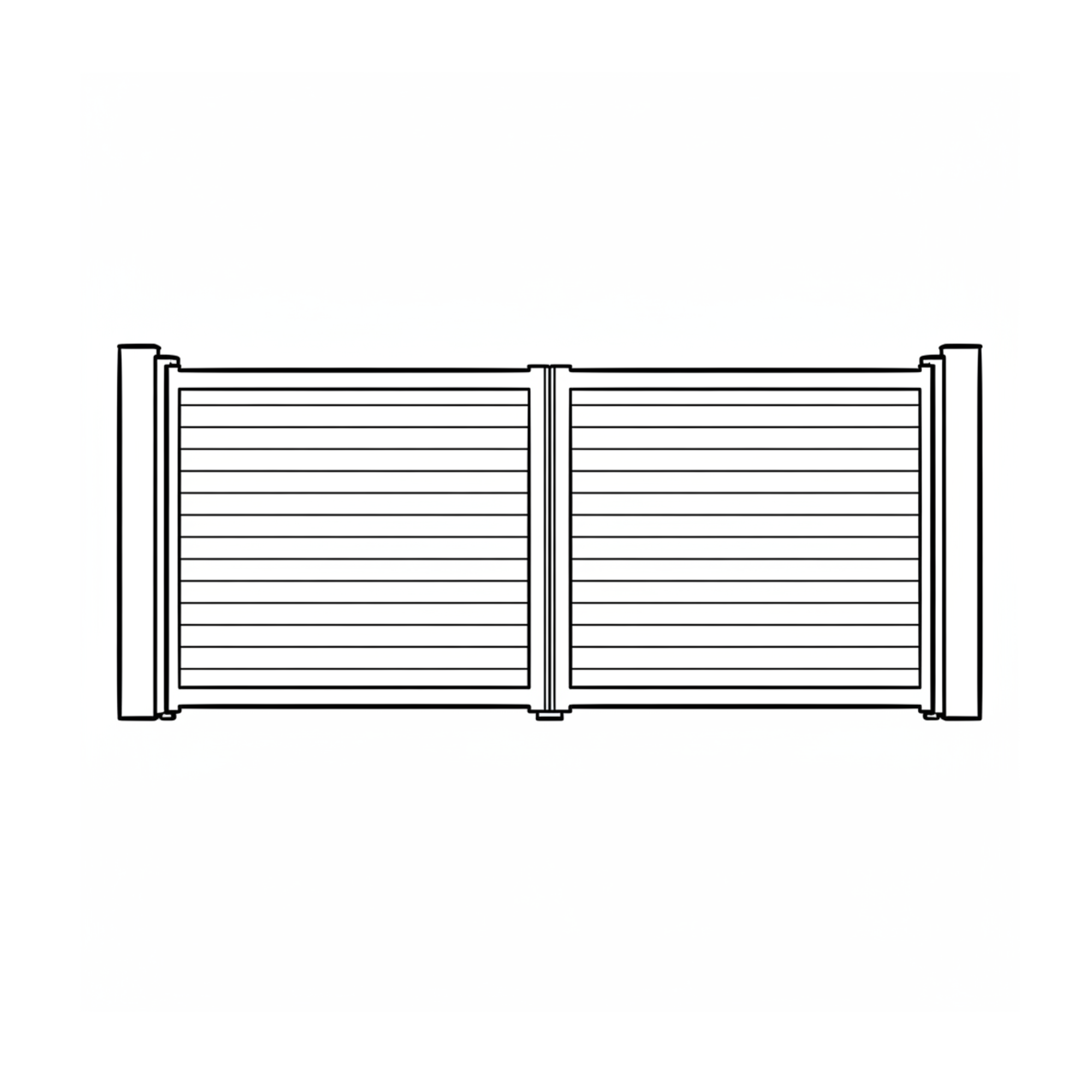 Aluminium Double Swing Gate 3.5m x 1.8m - AMY