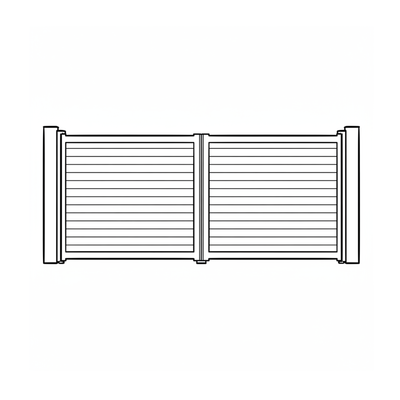 Aluminium Double Swing Gate 3.5m x 1.8m - AMY