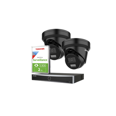 Hikvision 2 camera IP CCTV system 4MP