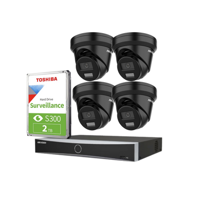 4K Hikvision 4 camera IP CCTV system 8MP