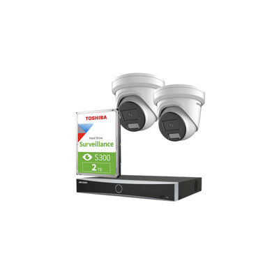 Hikvision 2 camera IP CCTV system 4MP