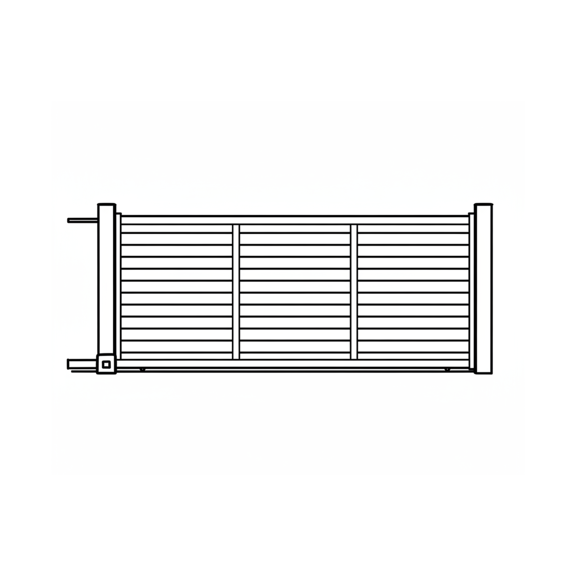 Aluminium Sliding Gate 3.2m x 1.8m Louvered - LEON