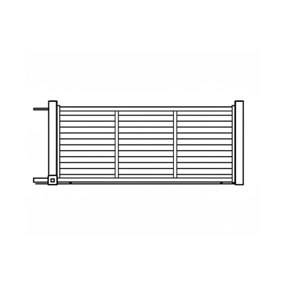 Aluminium Sliding Gate 3.2m x 1.8m Louvered - LEON