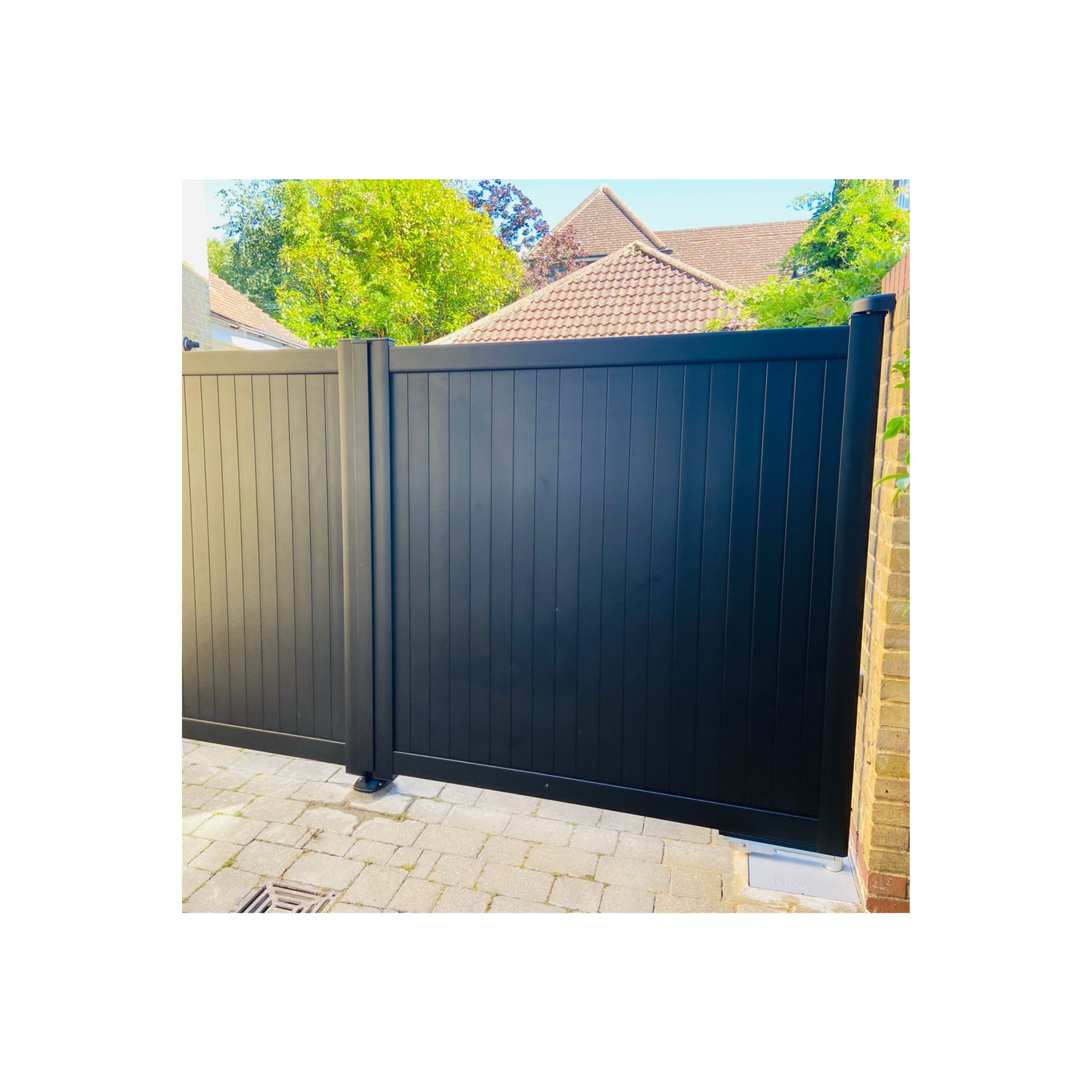 Aluminium Double Swing Gate 3.5m x 1.8m - MAICY