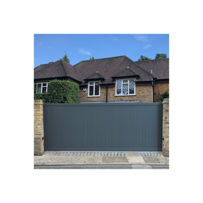 slab amaicy vertical slatted aluminium driveway gate