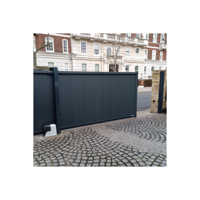maicy grey aluminium sliding gate inside view