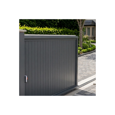 3d generated image of slab maicy aluminium sliding gate