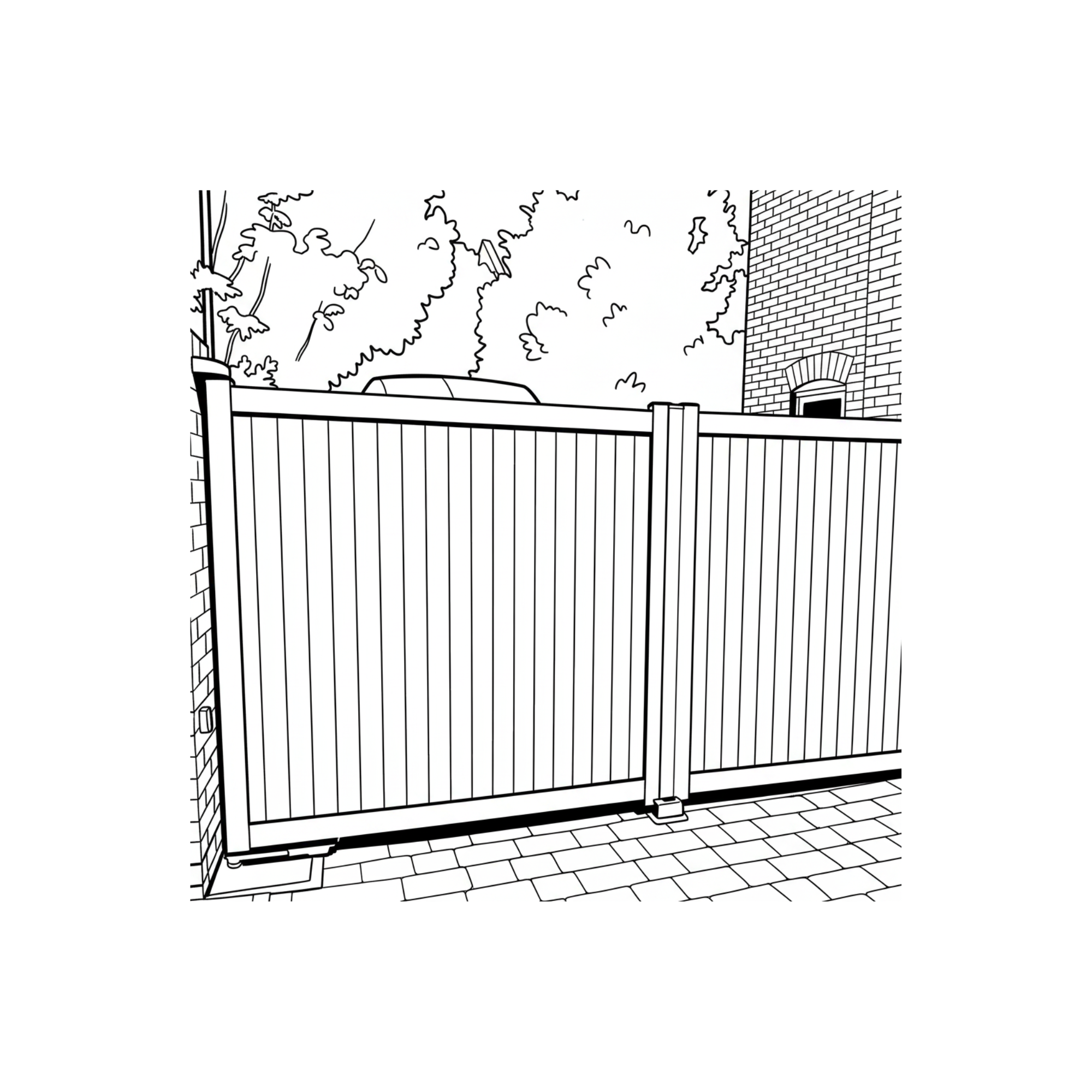 Aluminium Double Swing Gate 3.5m x 1.8m - MAICY