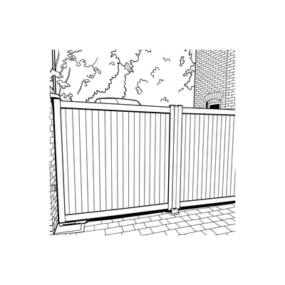 Aluminium Double Swing Gate 3.5m x 1.8m - MAICY