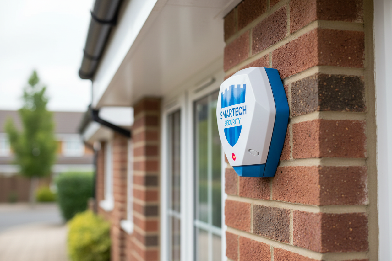 Smartech Security Siren – Exterior Lifestyle Shot